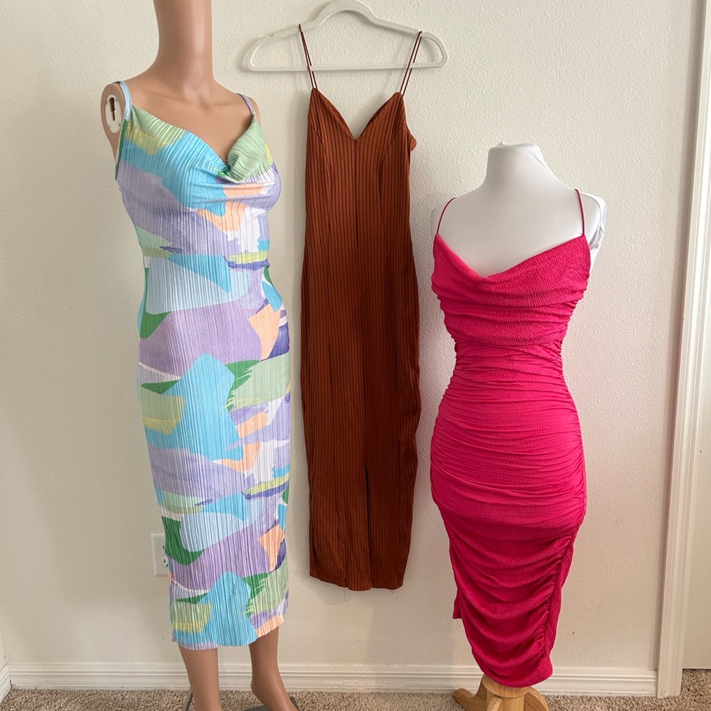 Colorful Midi Dress Trio